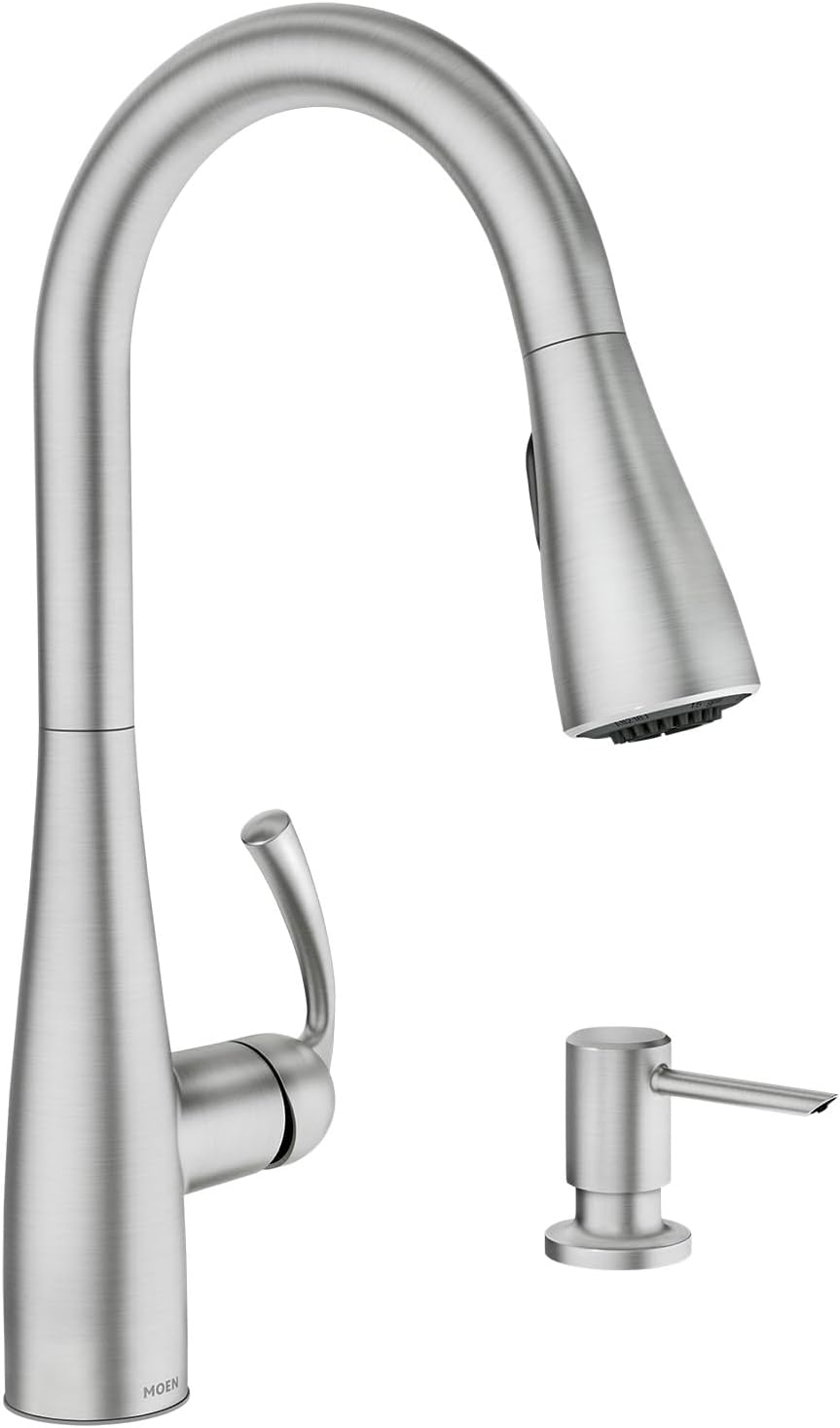 Moen Essie Pulldown Kitchen Faucet, Spot Resist Stainless, 87014SRS