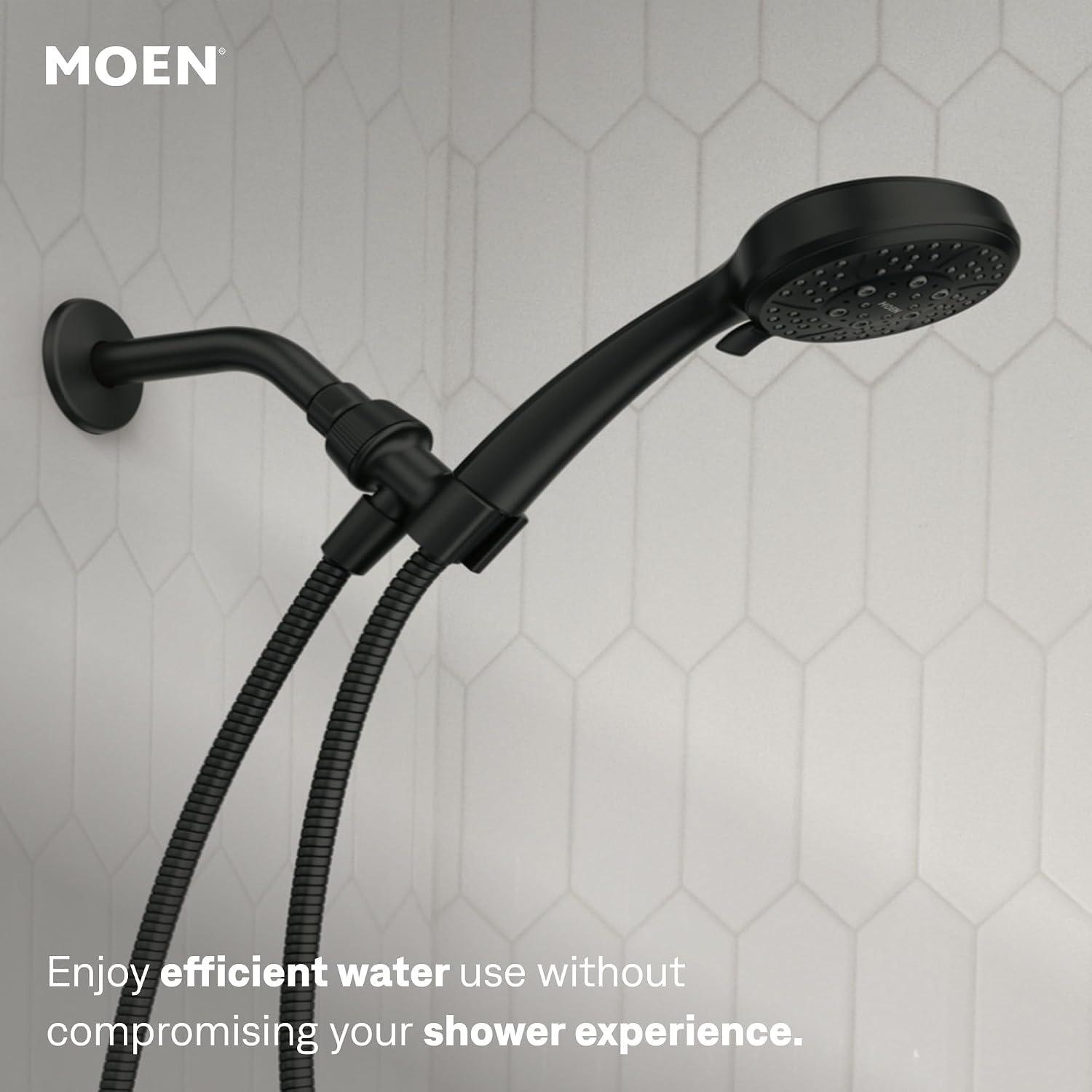Moen Meena Tub & Shower Faucet, Matte Black, 82618BL