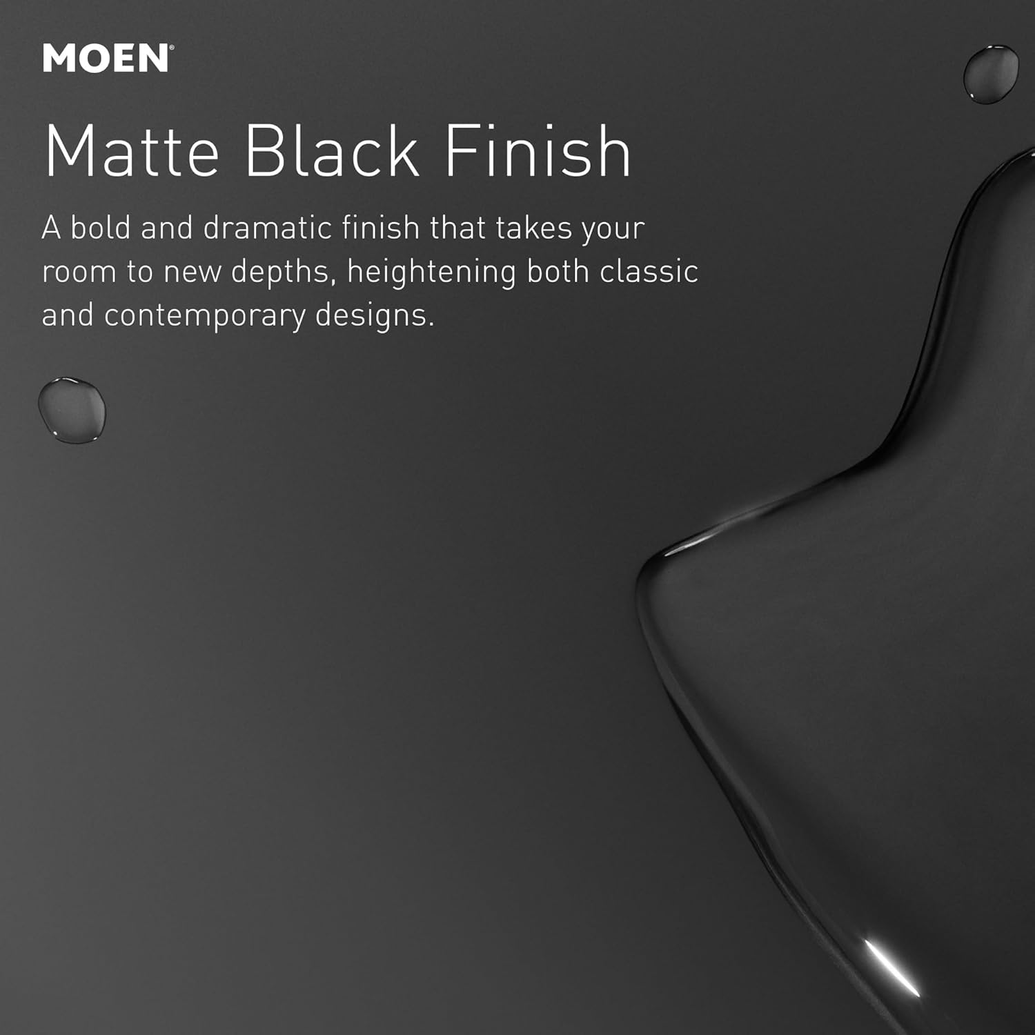 Moen Meena Tub & Shower Faucet, Matte Black, 82618BL