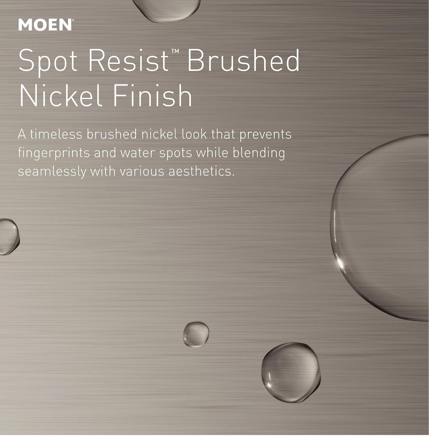 Moen Wellton Single Handle Bathroom Faucet, Spot Resist Nickel, 84980SRN