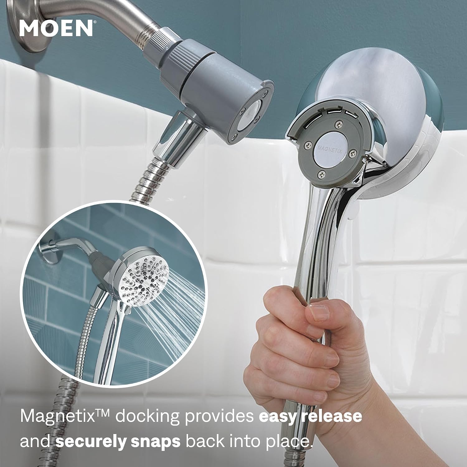 Moen Engage Magnetix Handheld Showerhead, Chrome, 26100EP
