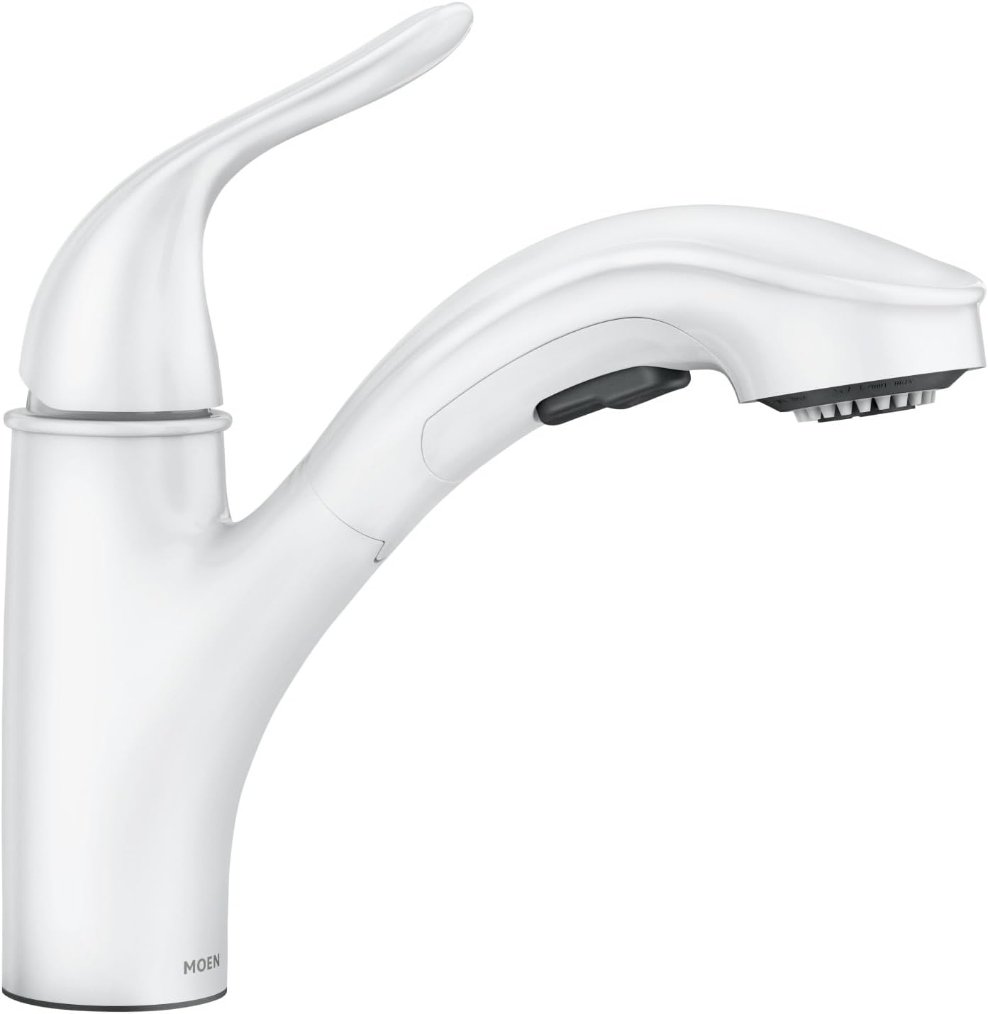 Moen Brecklyn White Pull-Out Kitchen Faucet with Power Clean, 87557W Glacier