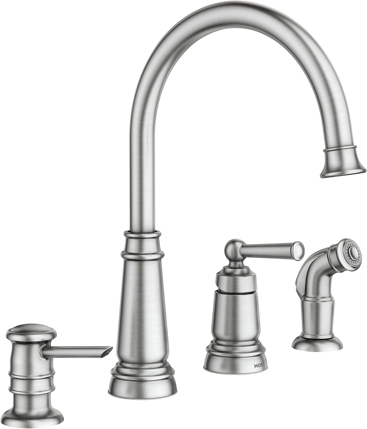 Moen Edison High Arc Kitchen Faucet, Spot Resist Stainless, 87042SRS