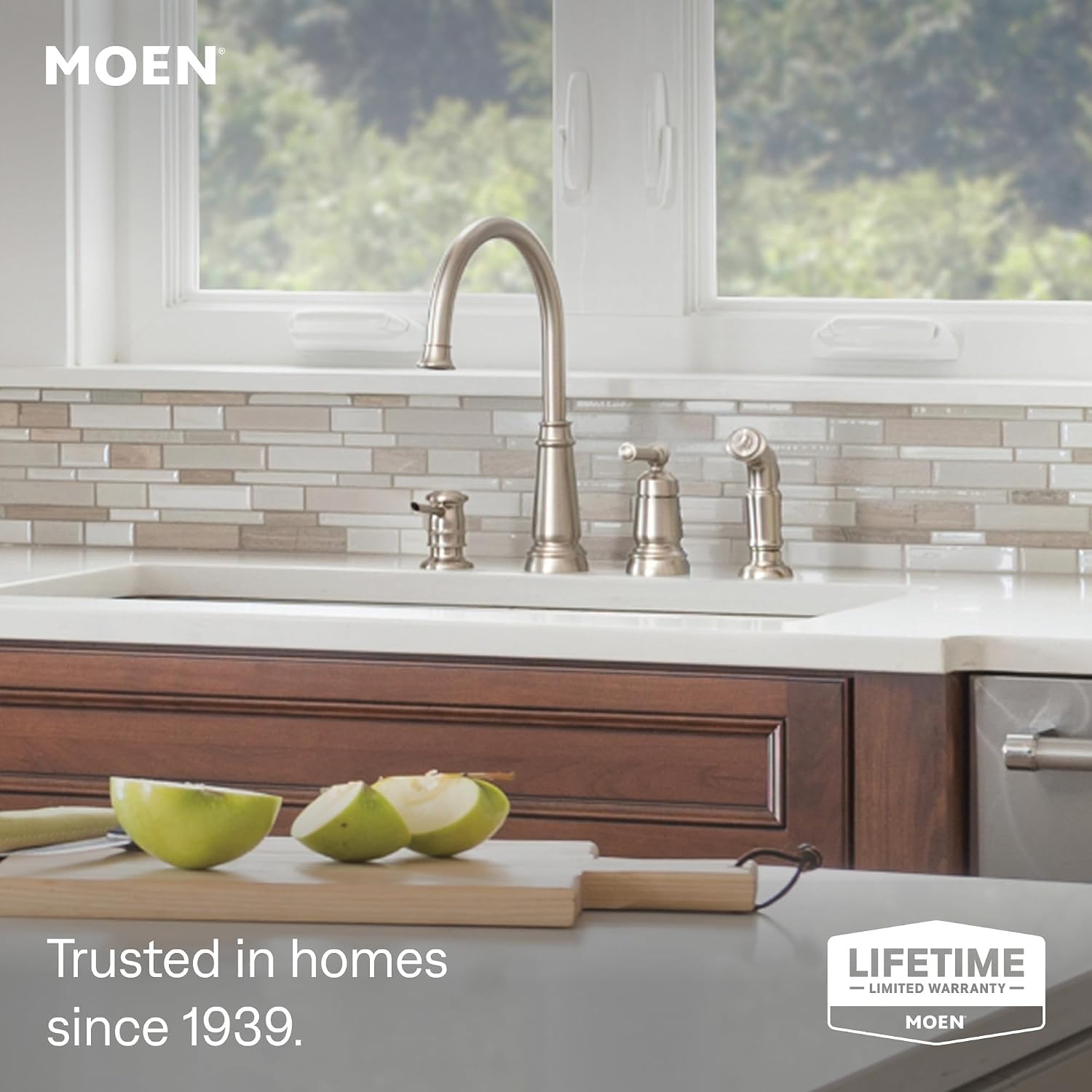 Moen Edison High Arc Kitchen Faucet, Spot Resist Stainless, 87042SRS