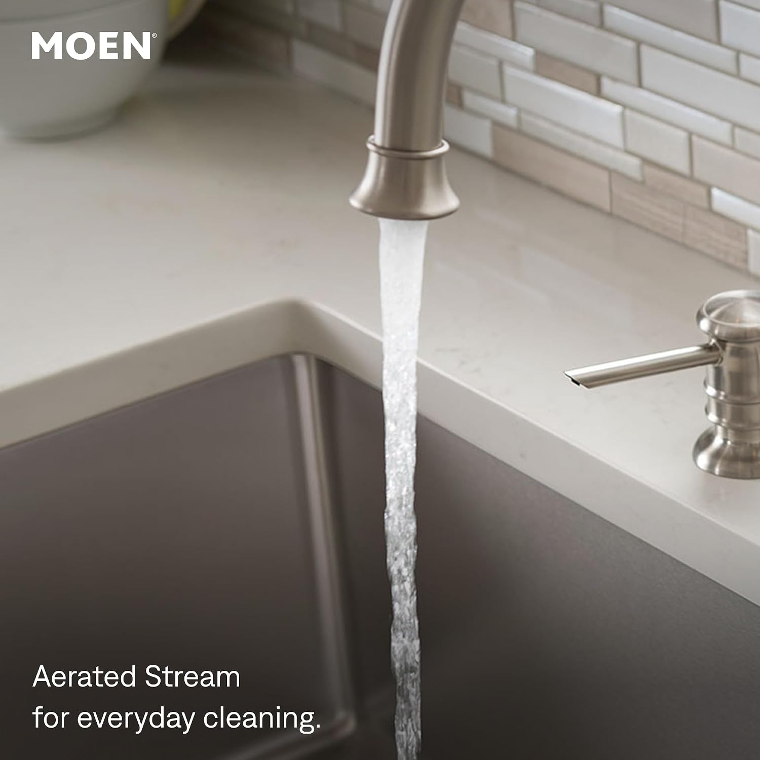 Moen Edison High Arc Kitchen Faucet, Spot Resist Stainless, 87042SRS