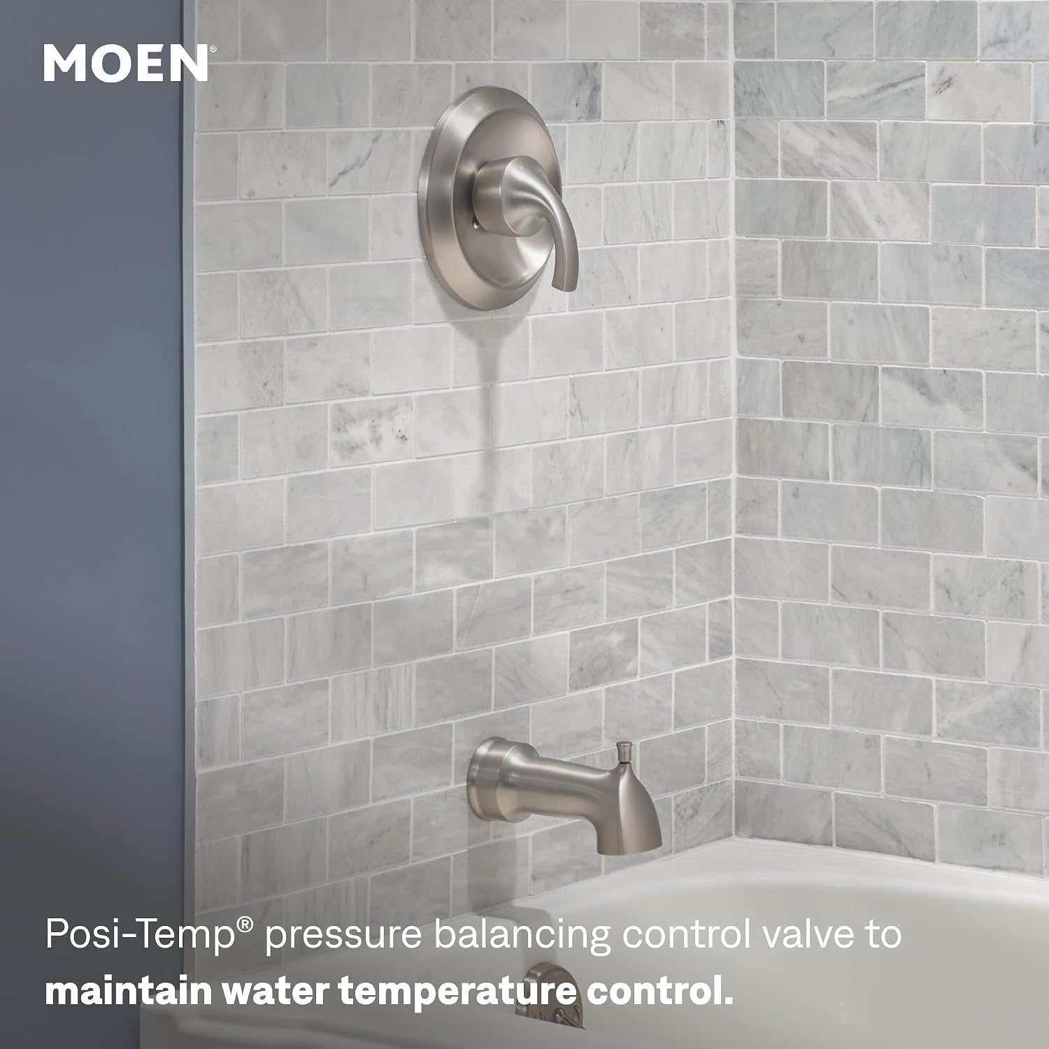 Moen Engage Magnetix Tub & Shower Trim Kit, Brushed Nickel, 82304SRN