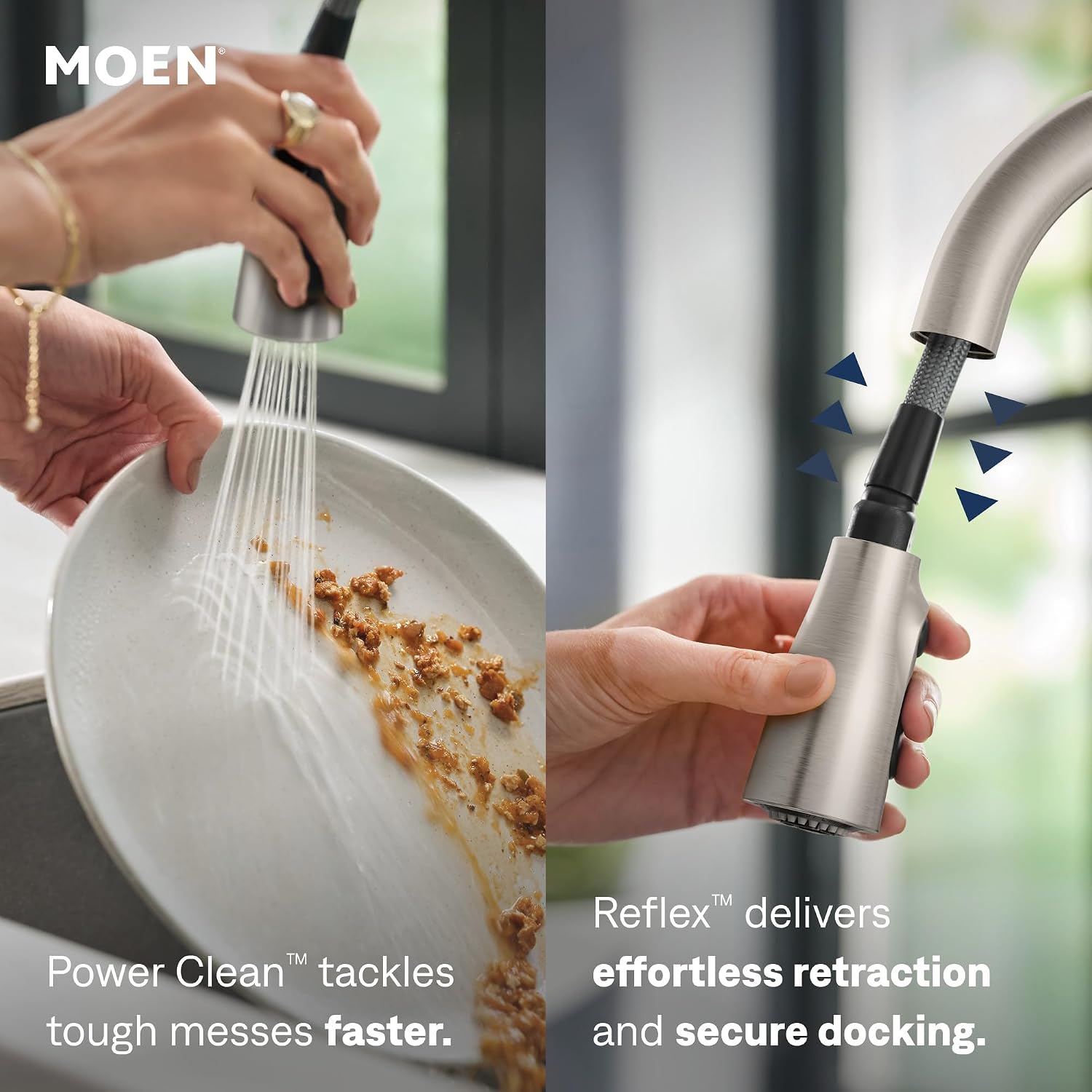 Moen 87014EWSRS Essie MotionSense Wave Touchless Kitchen Faucet Spot Resist Stainless