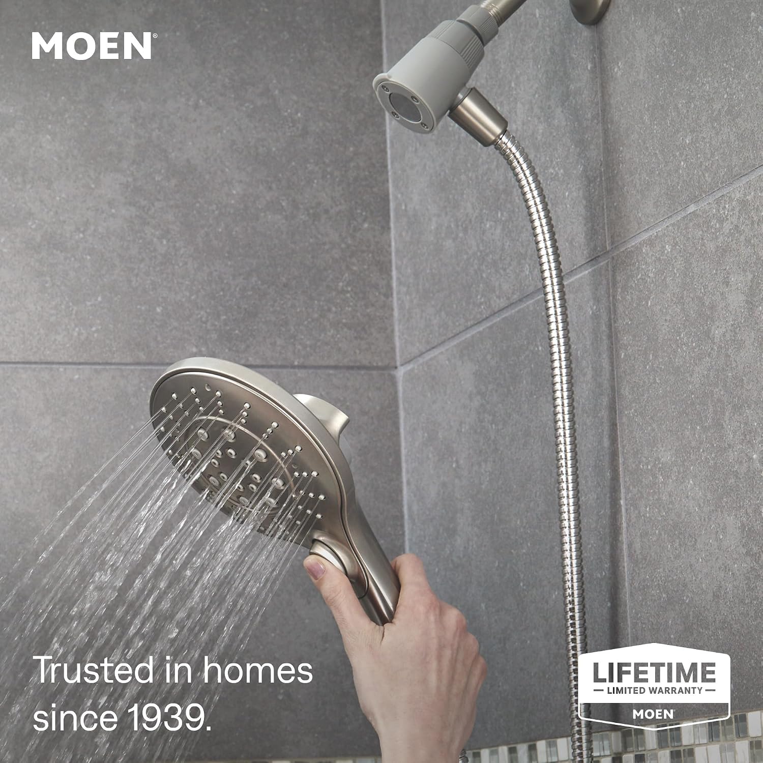 Moen 26112SRN Engage Handheld Showerhead, Spot Resist Brushed Nickel