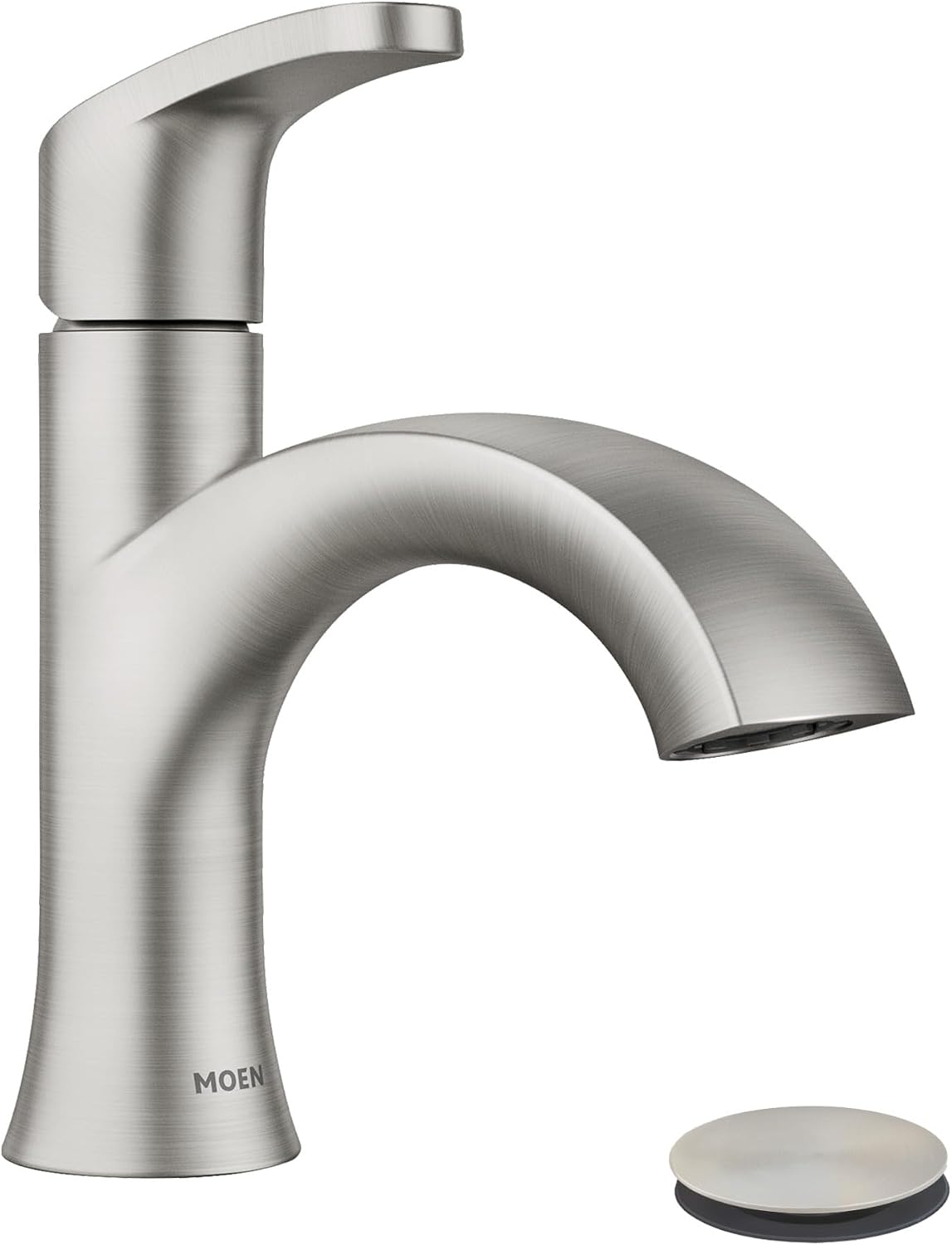 Moen Karis Single Hole Bathroom Faucet, Spot Resist Nickel, 84346SRN Brushed Nickel