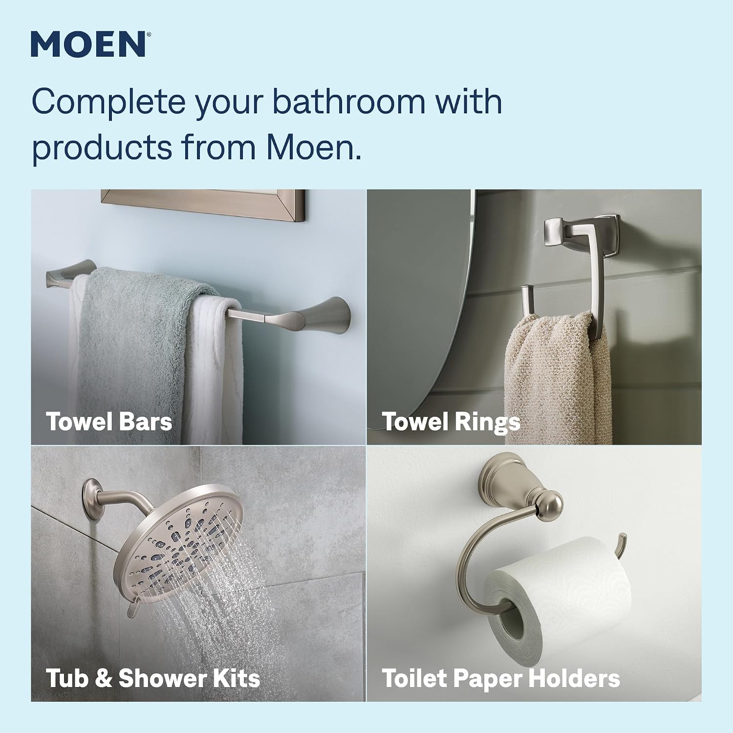 Moen Karis Single Hole Bathroom Faucet, Spot Resist Nickel, 84346SRN Brushed Nickel