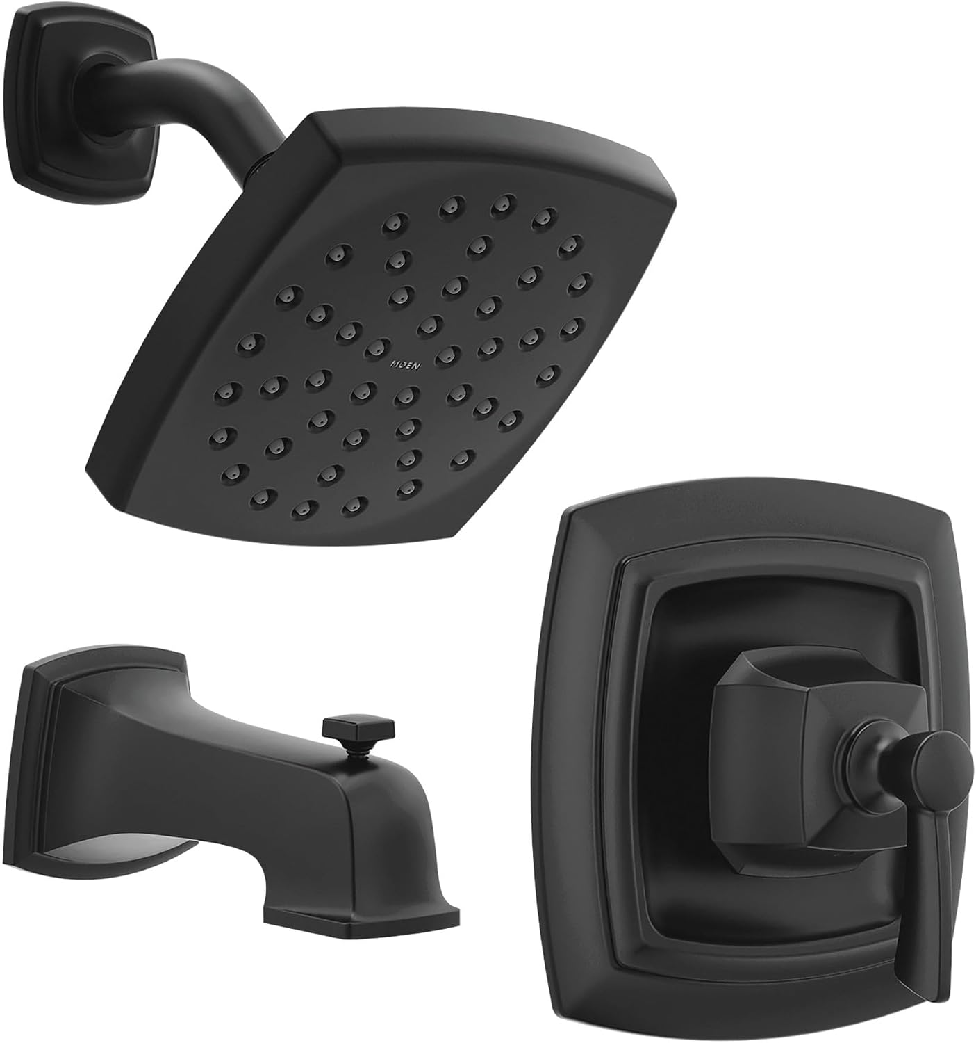 Moen Conway Tub & Shower Trim Kit, Matte Black, 82922BL