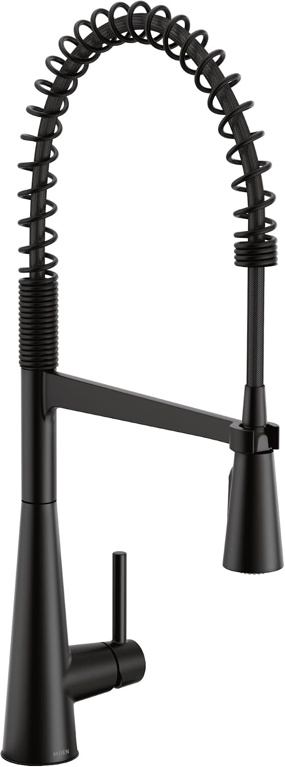 Moen 5925BL Sleek Pulldown Kitchen Faucet, Black Matte Black