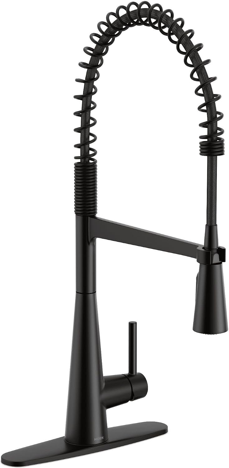 Moen 5925BL Sleek Pulldown Kitchen Faucet, Black Matte Black