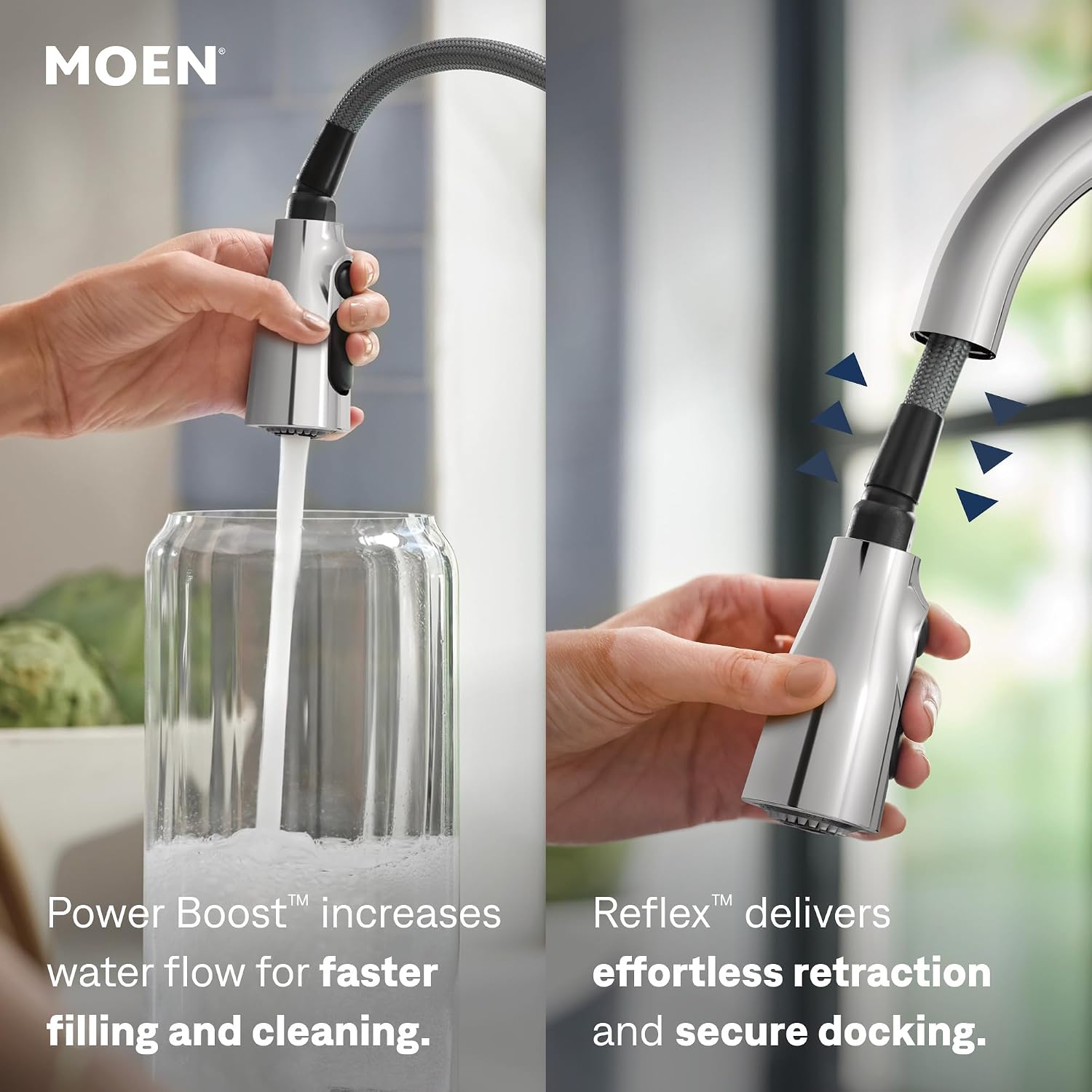 Moen Haelyn Pulldown Kitchen Faucet with Power Boost, 87627 Chrome