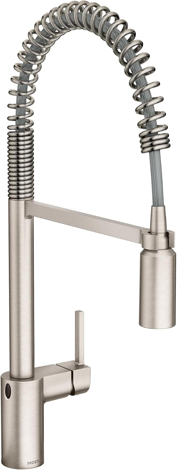 Moen Align Spring Touchless Kitchen Faucet, Stainless, 5923EWSRS Spot Resist Stainless