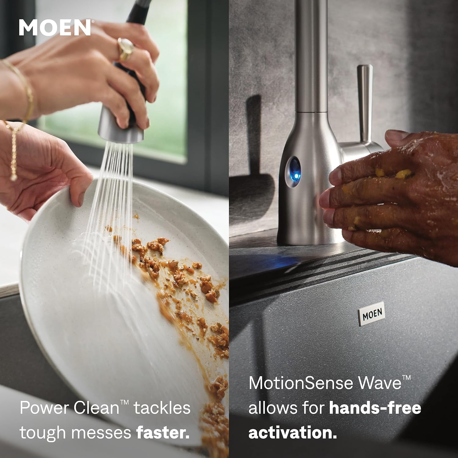 Moen Align Spring Touchless Kitchen Faucet, Stainless, 5923EWSRS Spot Resist Stainless