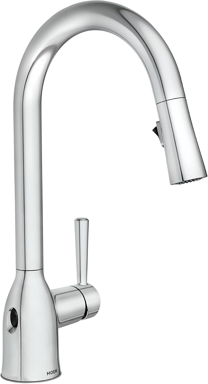 Moen Adler Chrome Motionsense Wave Sensor Touchless One Handle Pulldown Kitchen Faucet Featuring Power Clean, 87233EWC