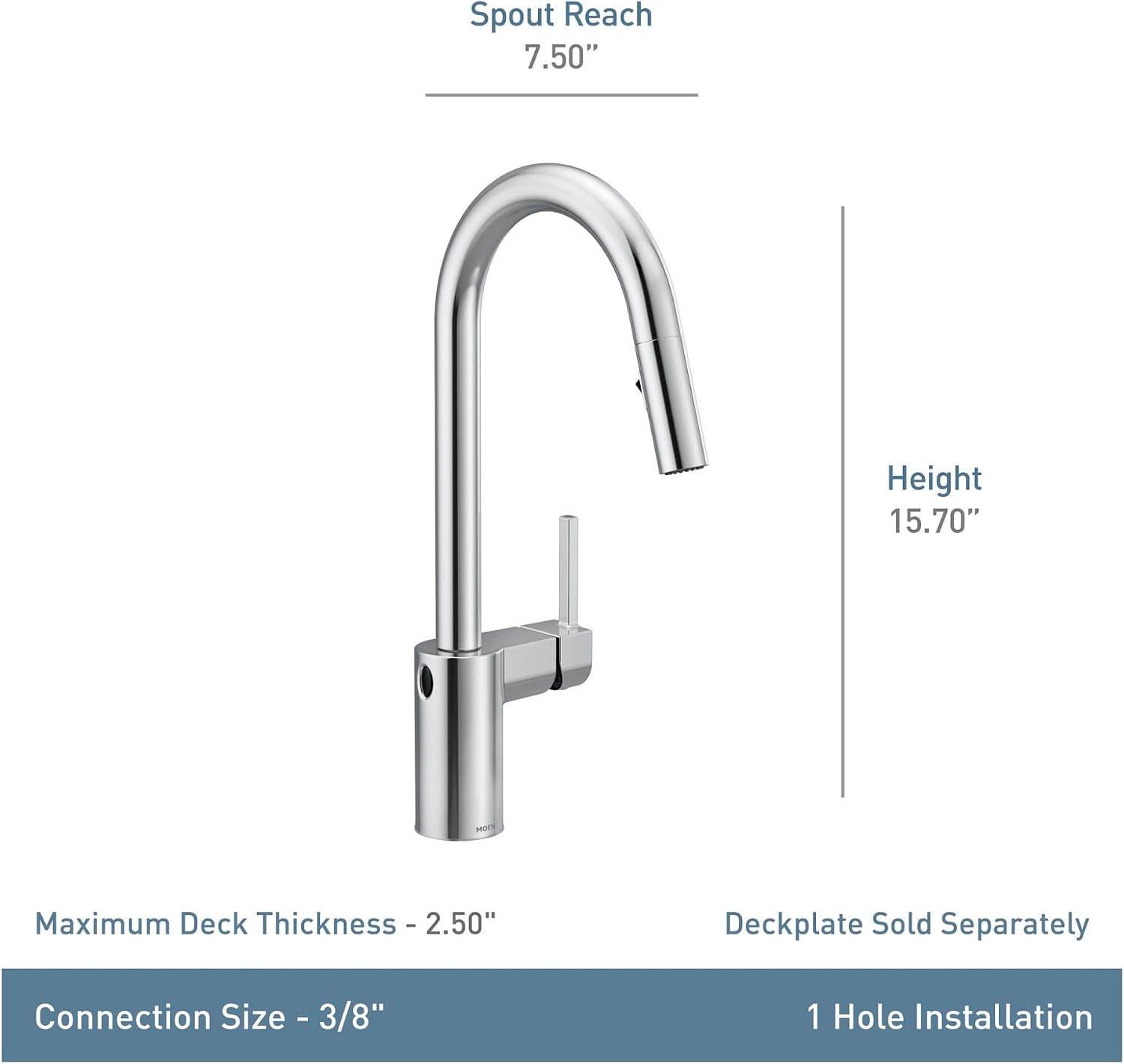 Moen Align MotionSense Wave Touchless Kitchen Faucet, Brushed Gold, 7565EWBG