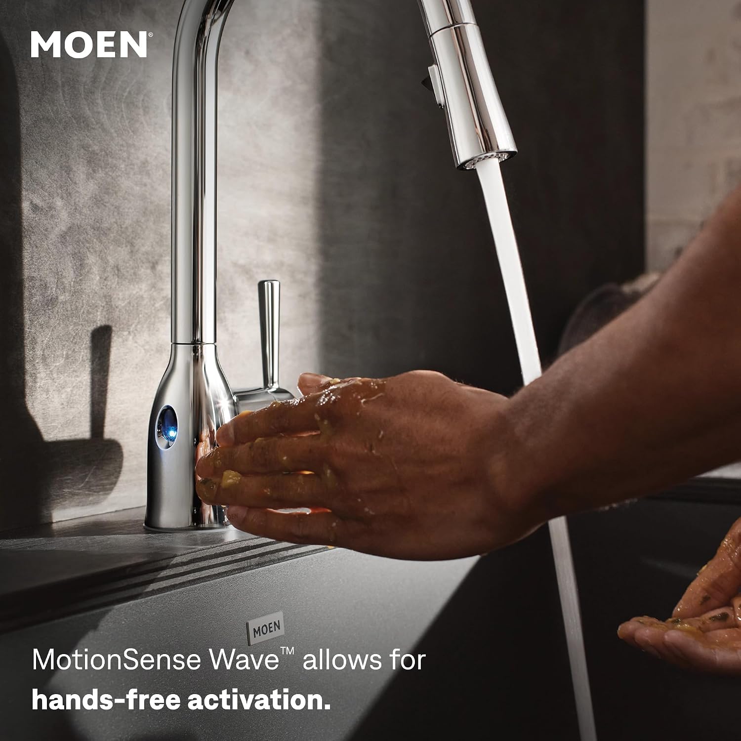 Moen Riley Touchless Pulldown Kitchen Faucet, Chrome, 7402EW