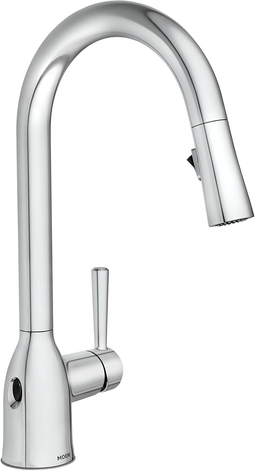 Moen Adler Chrome Motionsense Wave Sensor Touchless One Handle Pulldown Kitchen Faucet Featuring Power Clean, 87233EWC