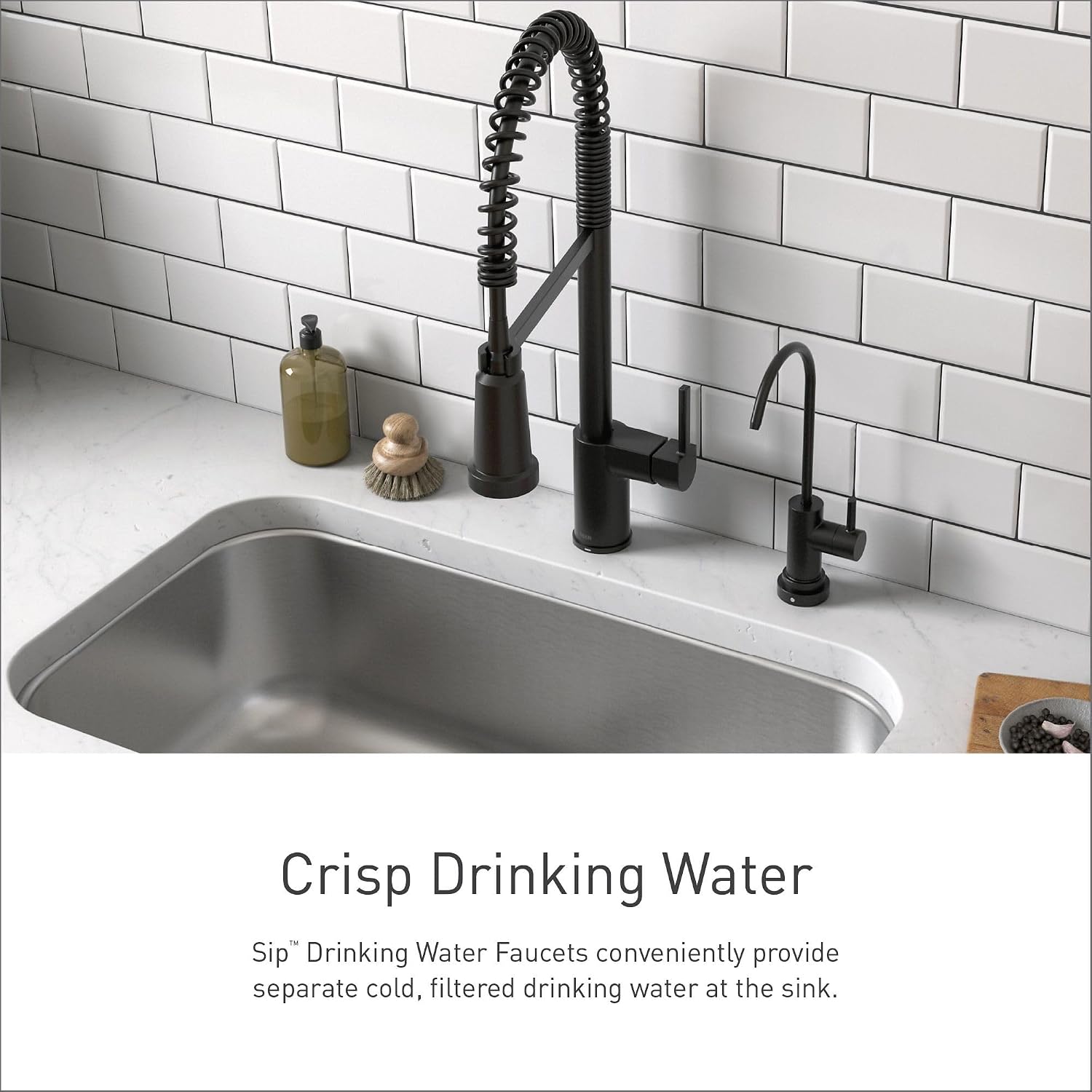 Moen Sip Traditional Drinking Water Beverage Faucet, Spot Resist Stainless, F7600SRS
