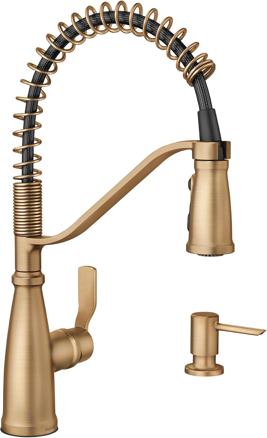 Moen 87886BZG Nolia Spring Pulldown Kitchen Faucet Bronzed Gold