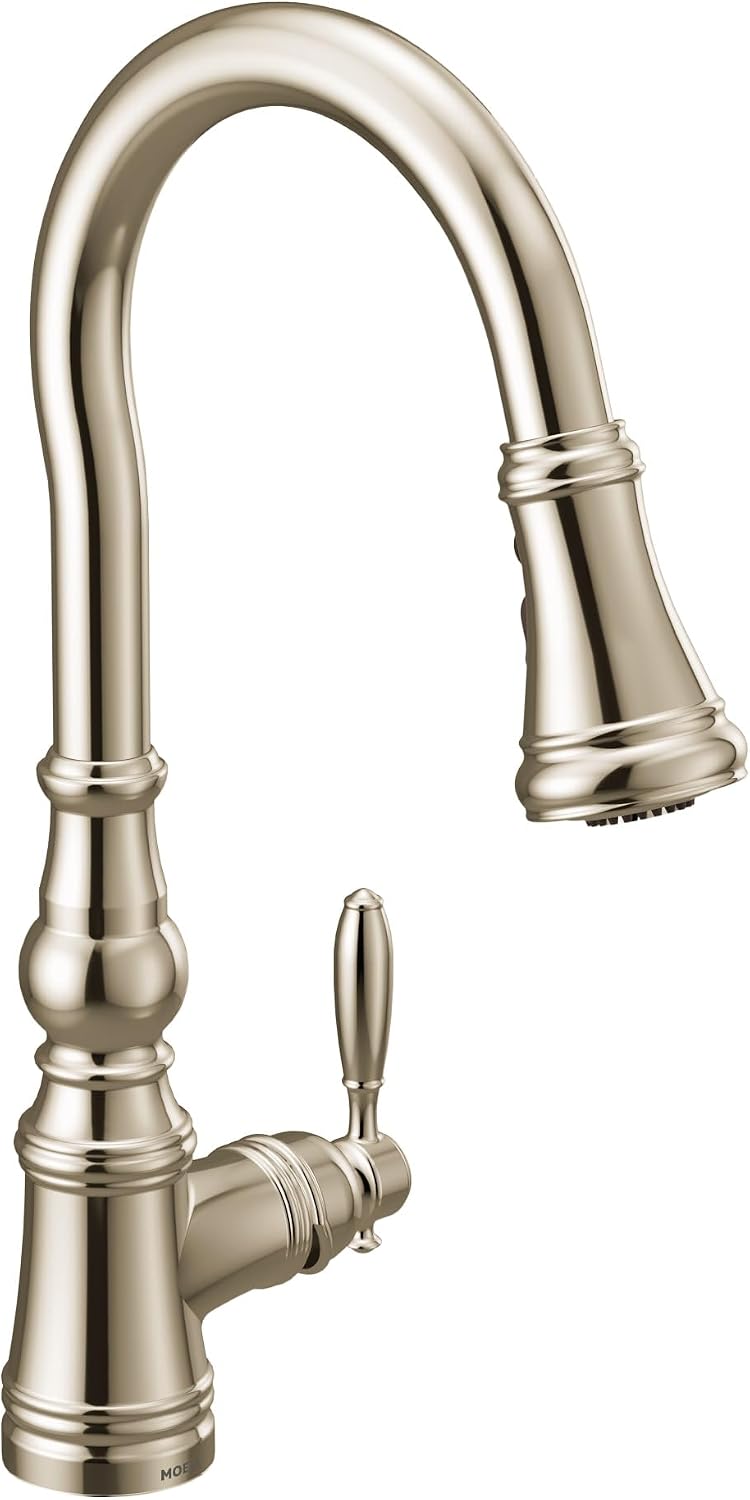 Moen S73004NL Weymouth Polished Nickel Pulldown Kitchen Faucet