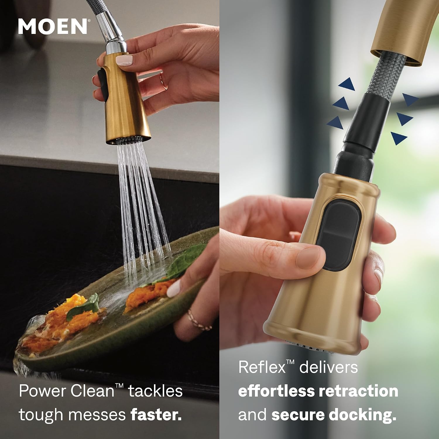 Moen Jaslynn MotionSense Wave Kitchen Faucet, Bronzed Gold, 87618EWBZG