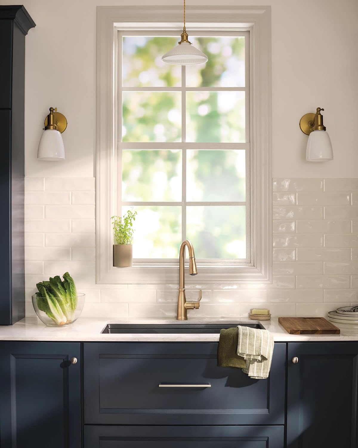 Moen 87071BZG Nolia Bronzed Gold Kitchen Faucet