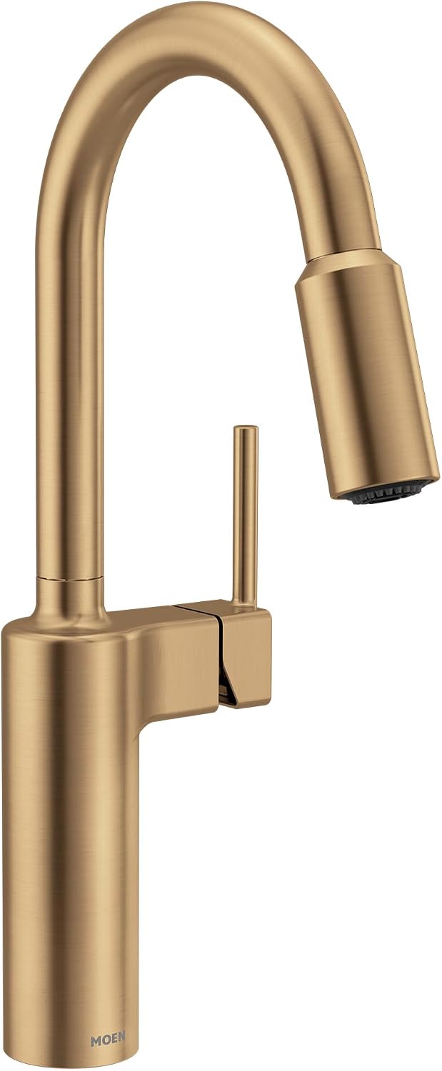 Moen 87463BZG Inara Bronzed Gold Pulldown Kitchen Faucet