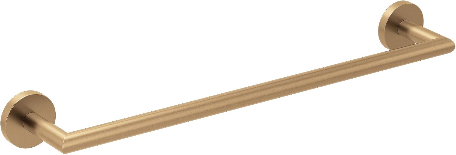 Moen Arlys Bronzed Gold Modern 18-Inch Single Kitchen or Bathroom Towel Bar, Y5718BZG