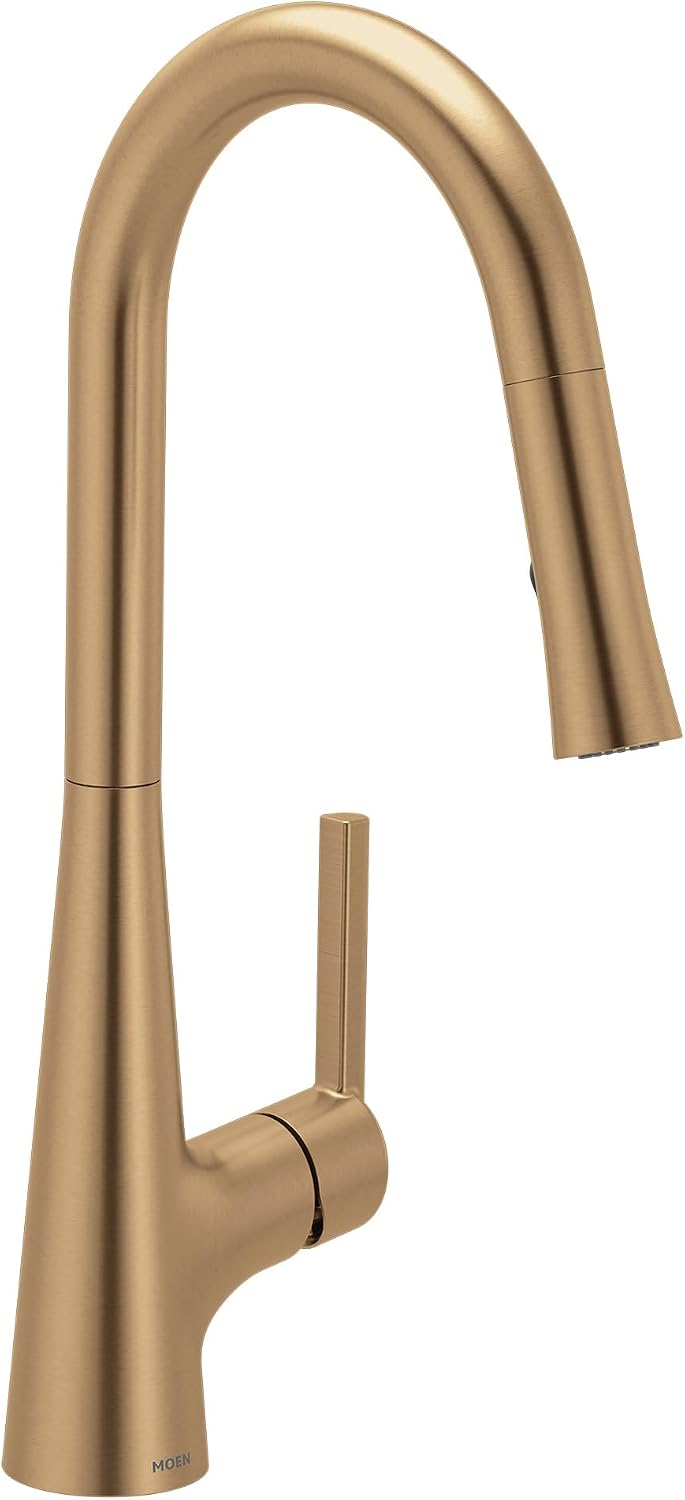 Moen Ronan Pulldown Kitchen Faucet, Bronzed Gold, 87918BZG