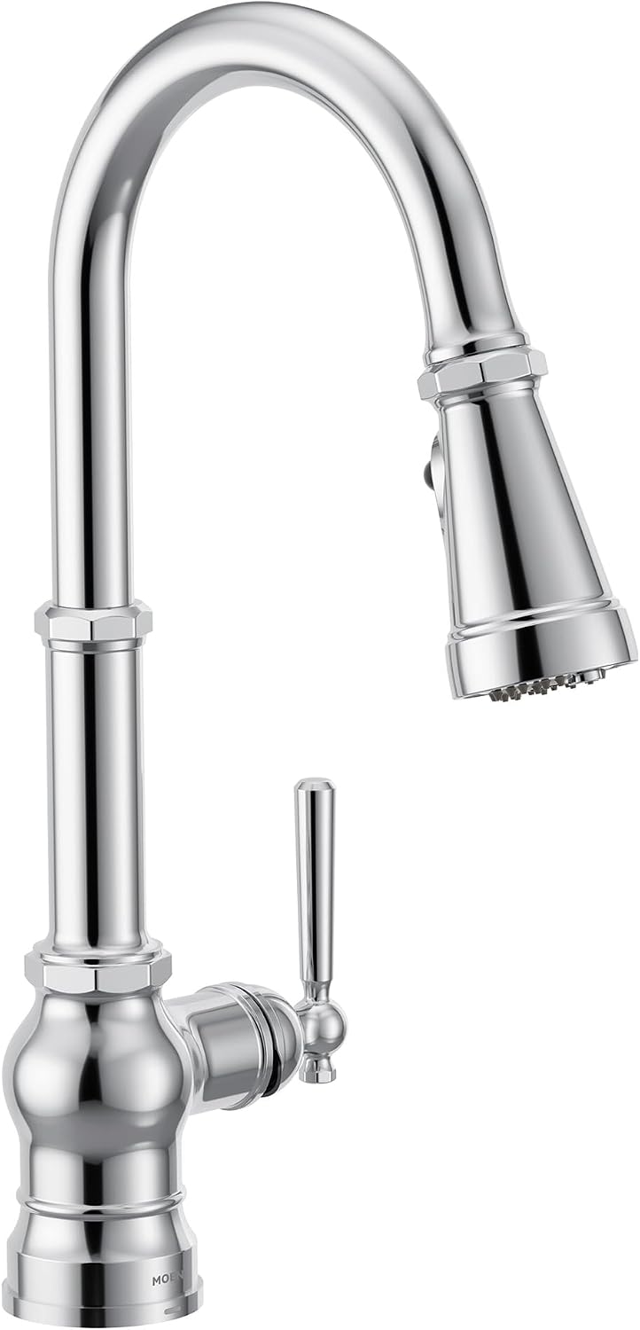 Moen Paterson Chrome Water Filtration One-Handle High Arc Pulldown Kitchen Faucet, Water Filter for Sink Faucet Sold Separately, FS72003
