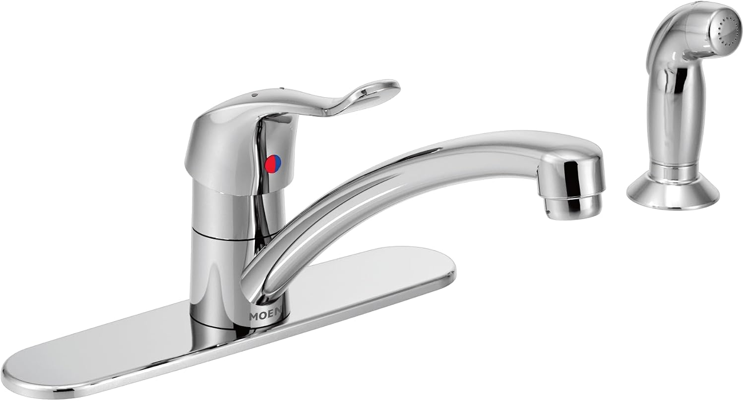 Moen M-Dura Kitchen Faucet with Side Spray, Chrome, 8707
