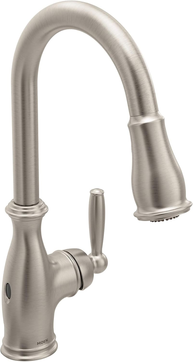 Moen Brantford MotionSense Wave Touchless Kitchen Faucet, Stainless, 7185EWSRS Spot Resist Stainless