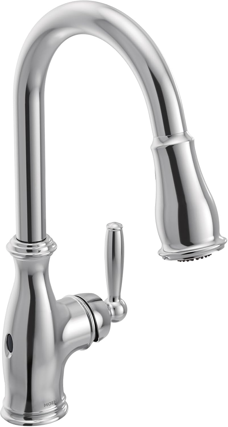 Moen Brantford Motionsense Wave Touchless One-Handle Pulldown Kitchen Faucet Featuring Reflex, Chrome (7185EWC)