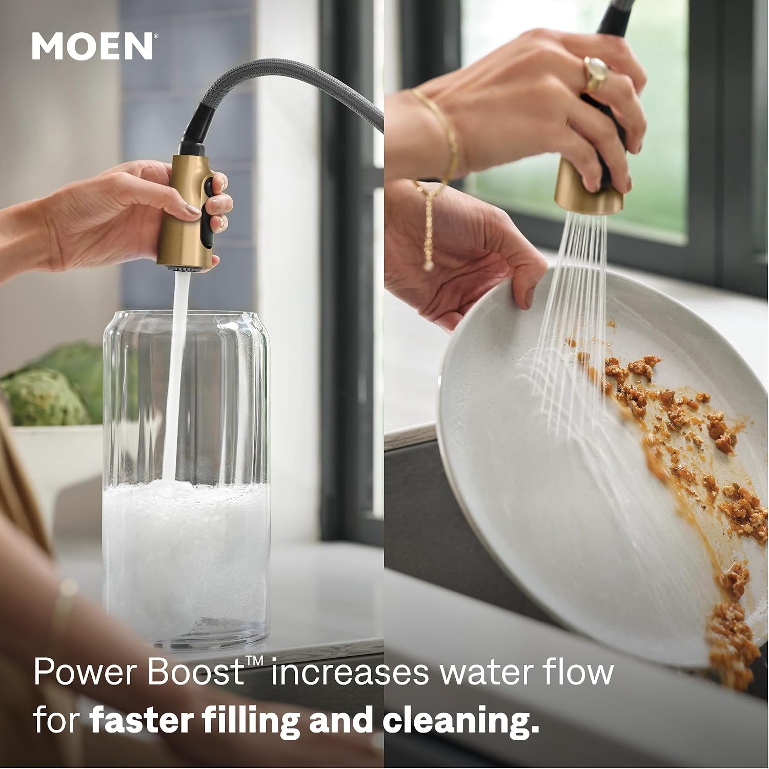 Moen Align Pulldown Kitchen Faucet, Brushed Gold, 5923BG