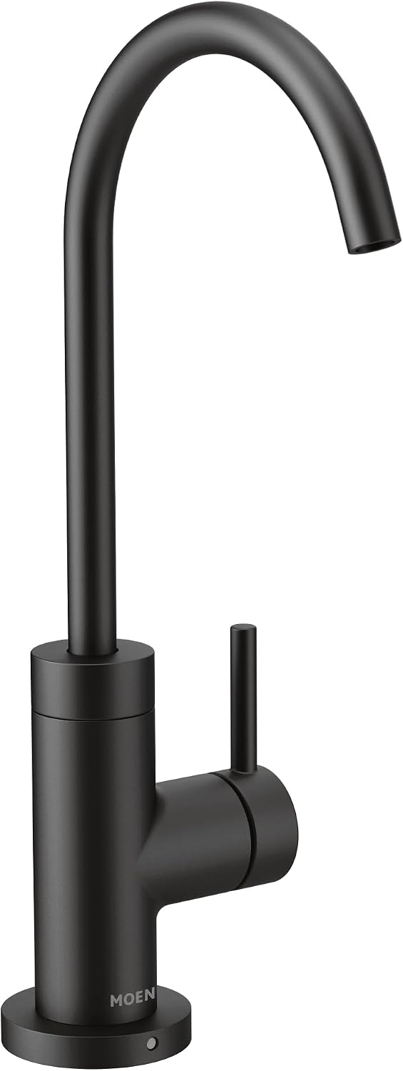 Moen Sip Matte Black Modern Cold Water Kitchen Beverage Faucet, Optional Water Filtration System Available (Sold Separately), S5530BL