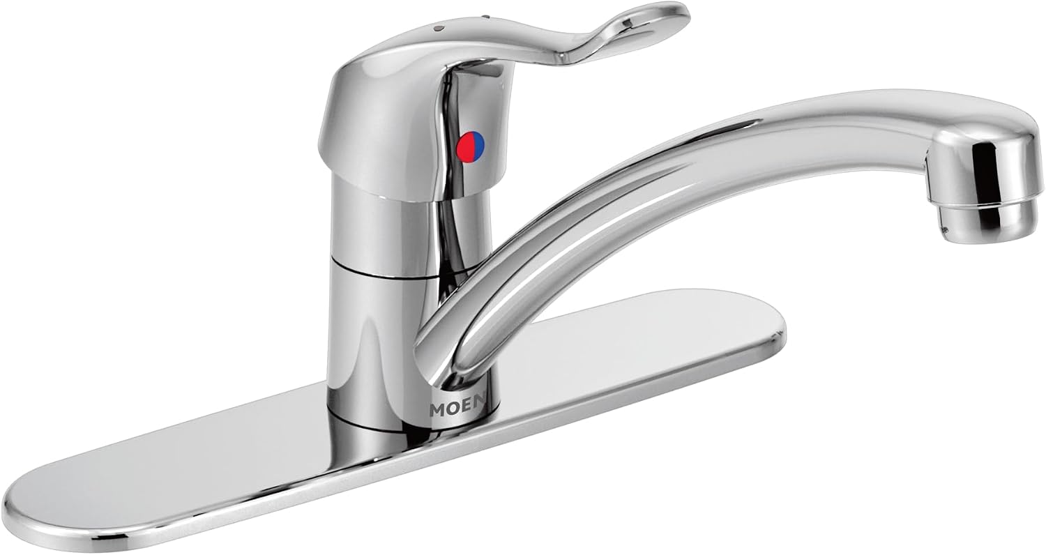 Moen 8701 Commercial M-DURA One-Handle Kitchen Faucet 1.5 GPM, Chrome