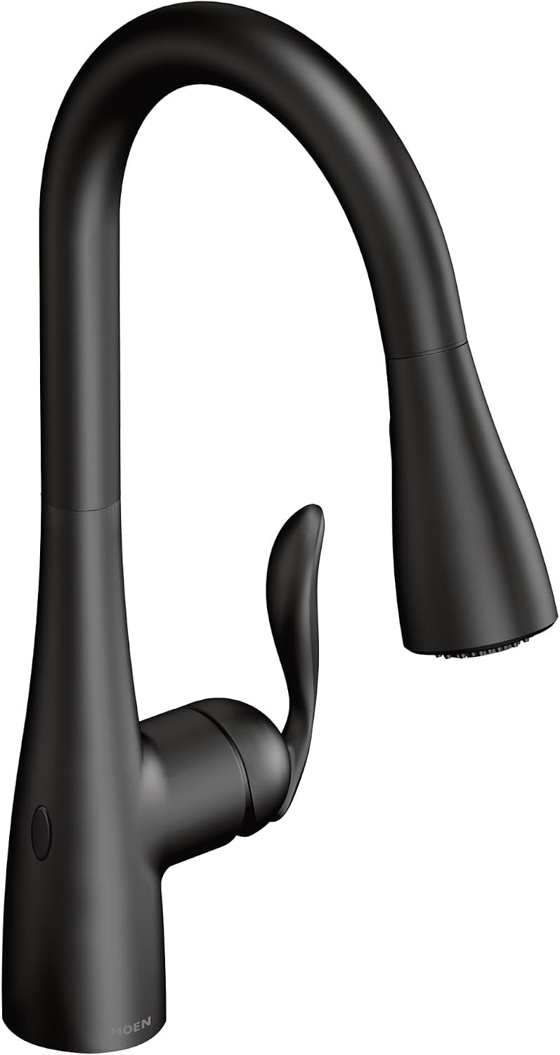 Moen Arbor MotionSense Wave Touchless Kitchen Faucet, Matte Black, 7594EWBL