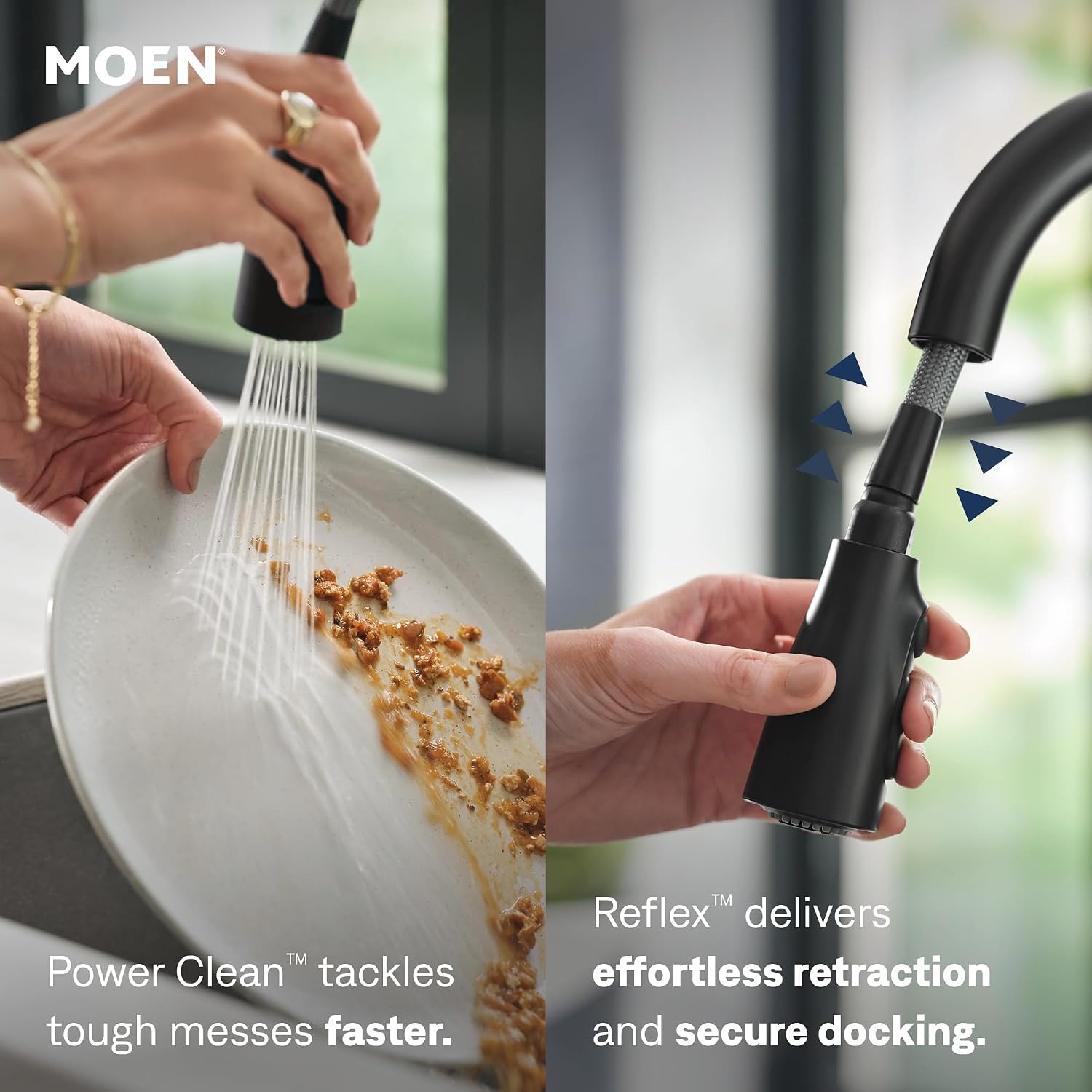 Moen Arbor MotionSense Wave Touchless Kitchen Faucet, Matte Black, 7594EWBL
