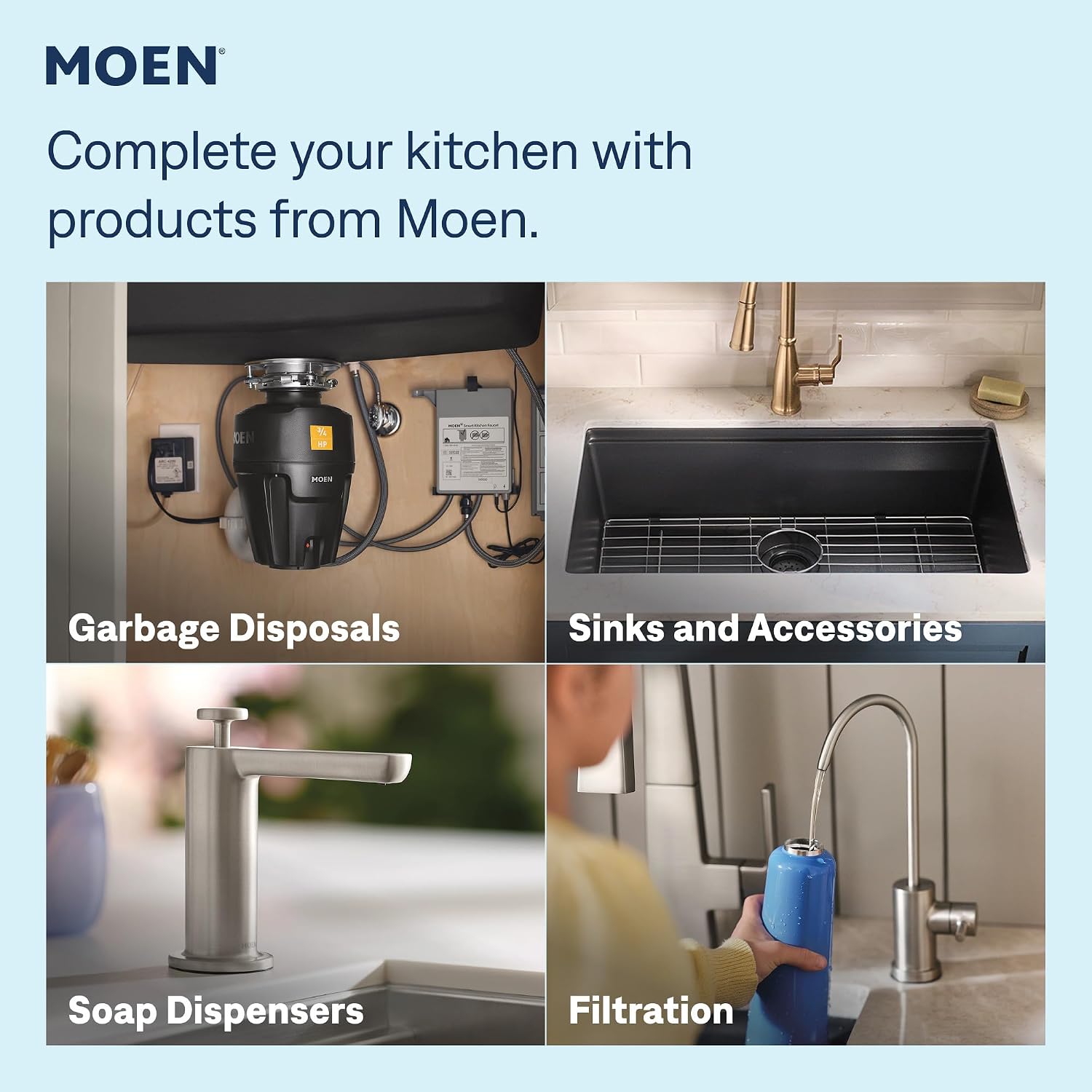 Moen Arbor MotionSense Wave Touchless Kitchen Faucet, Matte Black, 7594EWBL