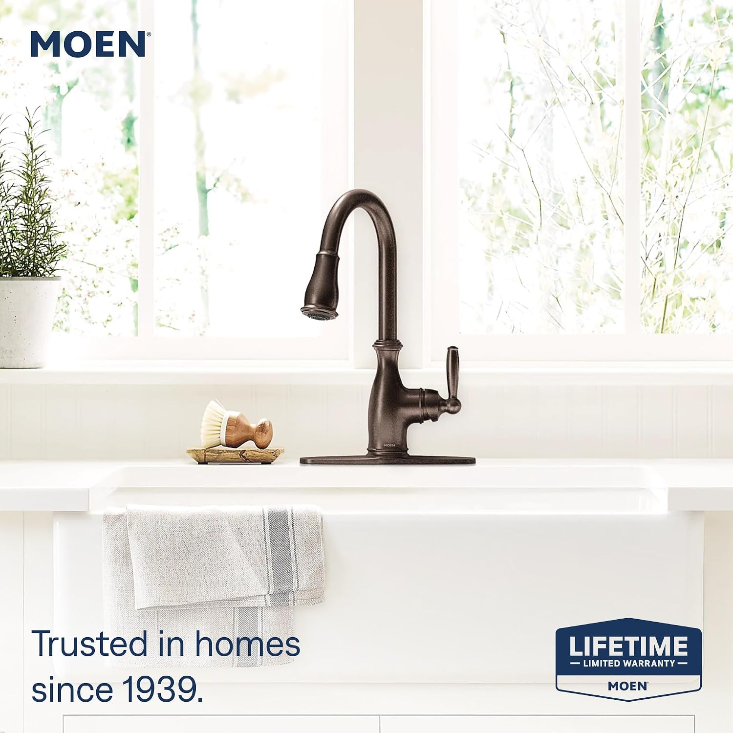 Moen Brantford MotionSense Wave Touchless Kitchen Faucet, Oil Rubbed Bronze, 7185EWORB