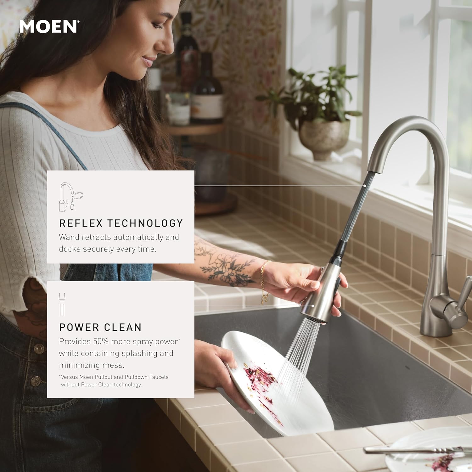 Moen Align MotionSense Wave Touchless Kitchen Faucet, Chrome, 7565EWC