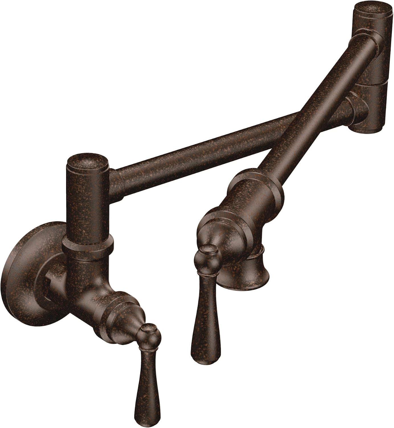 Moen Traditional Oil Rubbed Bronze Wall Mount Swing Arm Folding Pot Filler Kitchen Faucet, S664ORB