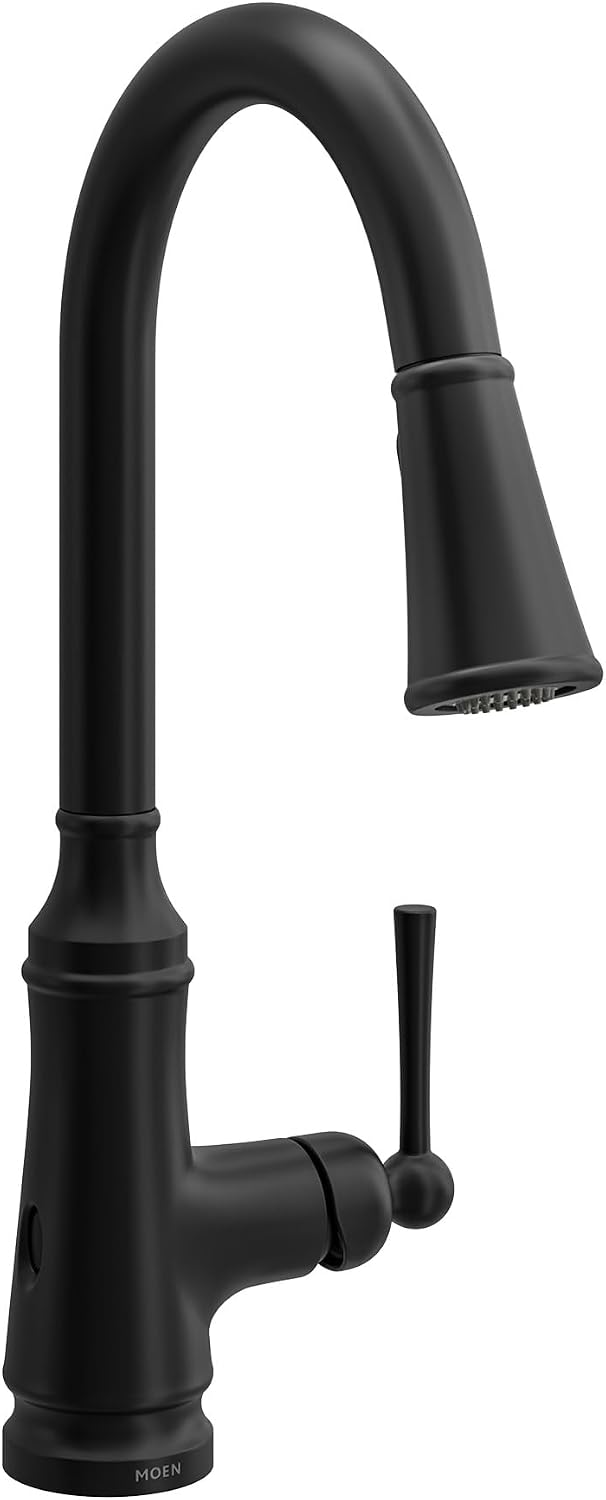 Moen Jaslynn Pulldown Kitchen Faucet, Matte Black, 87618EWBL