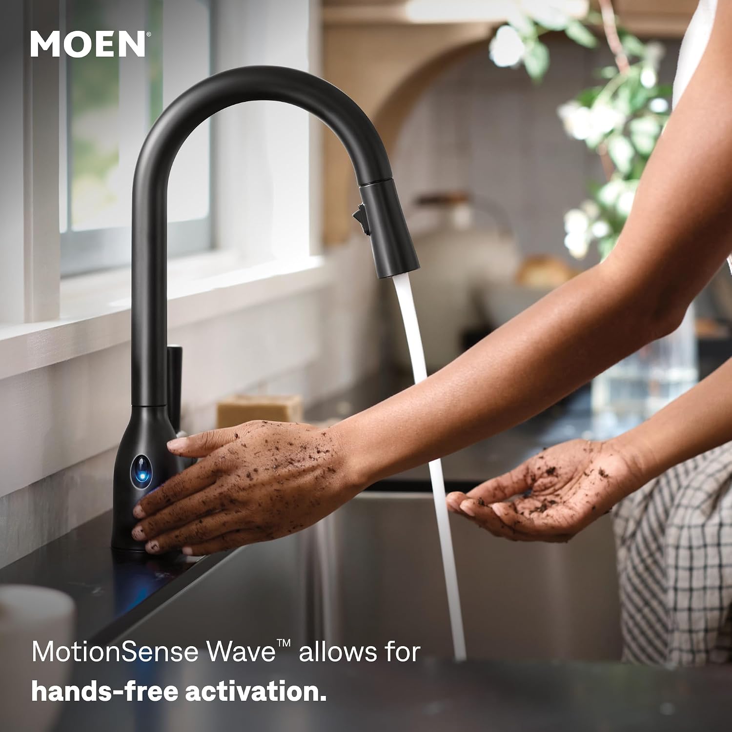 Moen Jaslynn Pulldown Kitchen Faucet, Matte Black, 87618EWBL