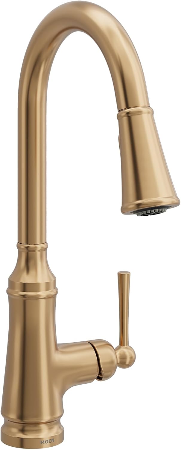 Moen Jaslynn Pulldown Kitchen Faucet, Bronzed Gold, 87618BZG