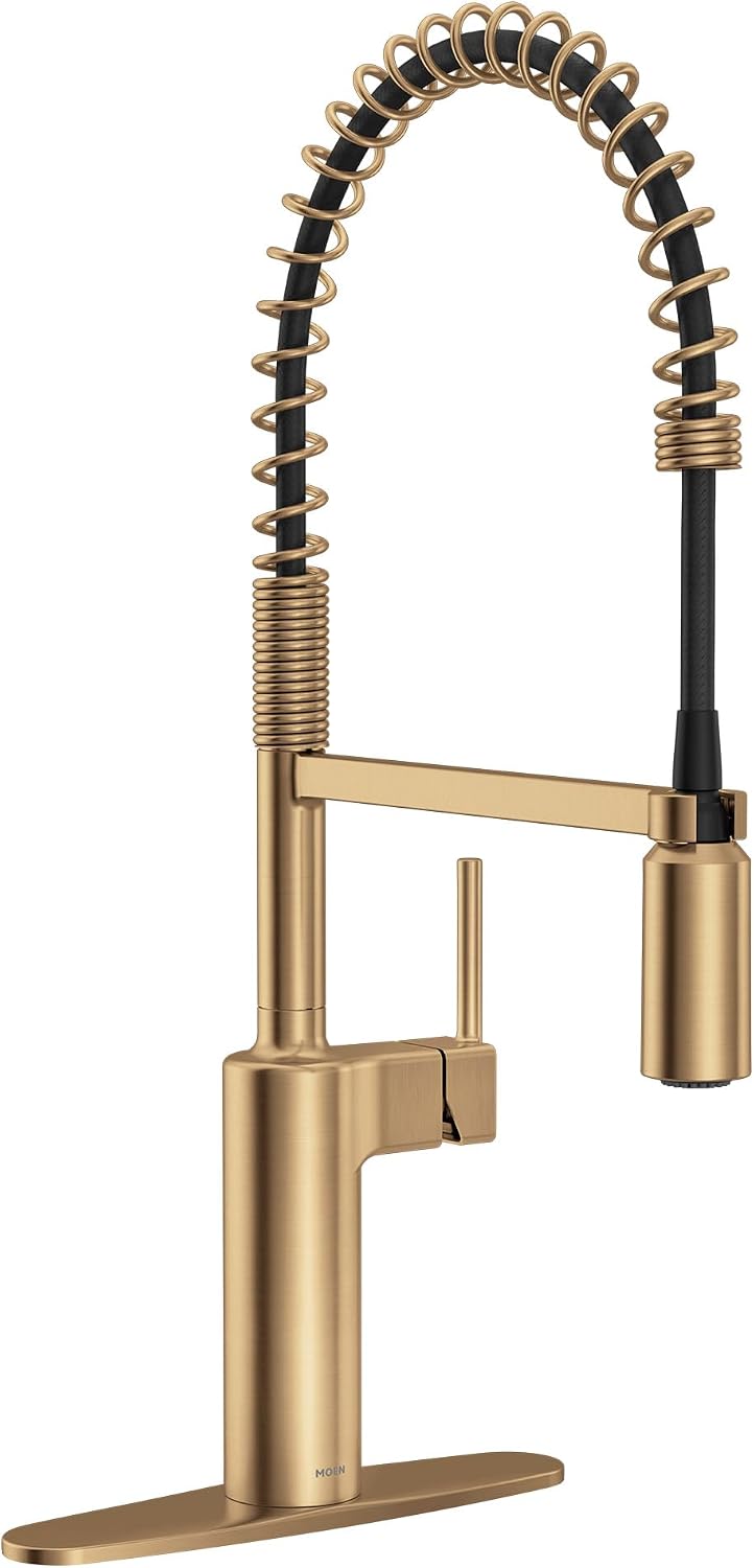 Moen Inara 87863BZG Spring Pulldown Kitchen Faucet, Bronzed Gold