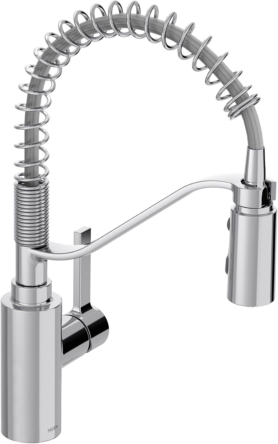 Moen Genta LX Spring Faucet with Power Boost, Modern Kitchen Faucet with One-Handle, Pre-Rinse, Easy Installation, Chrome, 5926